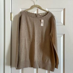 100% cotton beige loft sweater
